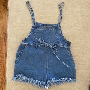 Forever 21 Denim Overall Shorts